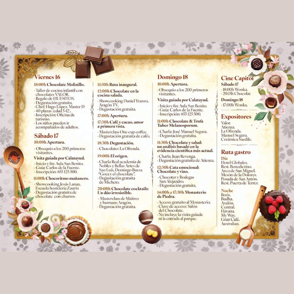 Programa Salón del Chocolate de Calatayud 2024